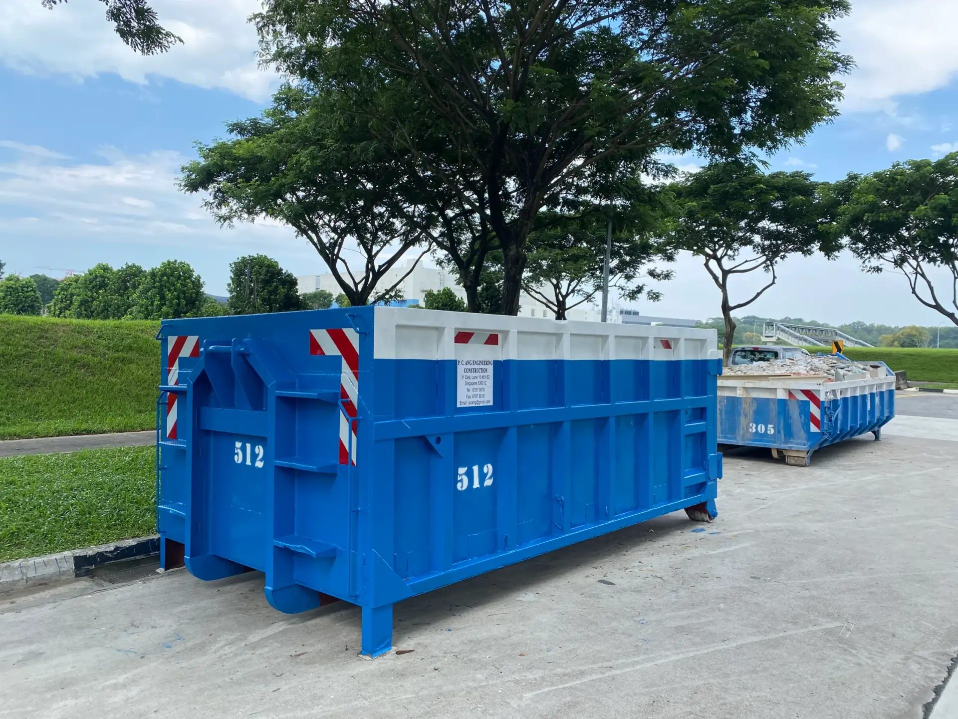 Skip bin waste removal
